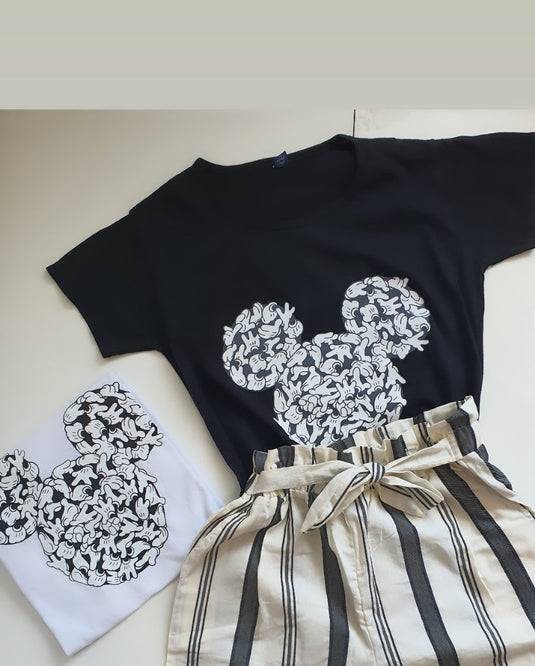 Черна тениска Мики Маус