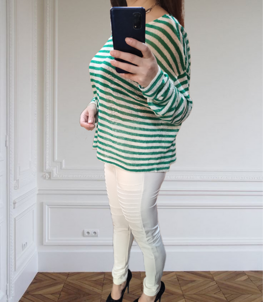 Спортно-елегантен бял панталон