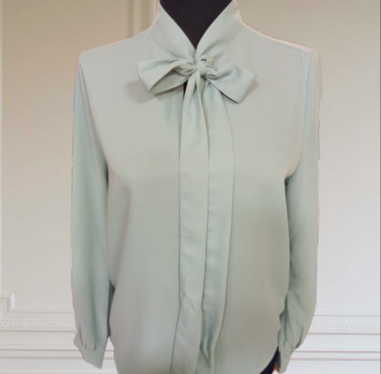 Стилна риза с панделка