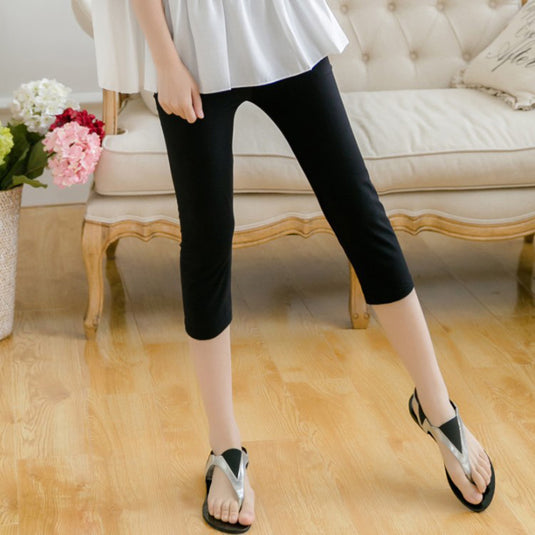 Памучен черен клин 3/4 дължина